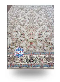 فرش ماشینی- طرح باغ گل برجسته 1200 شانه رنگ فیلی