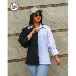 شومیز مانتویی دورنگ کد 1212