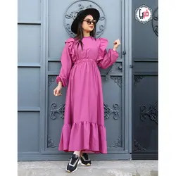 مانتو بلند پایین چین دار کد 1111