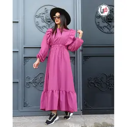 مانتو بلند پایین چین دار کد 1111