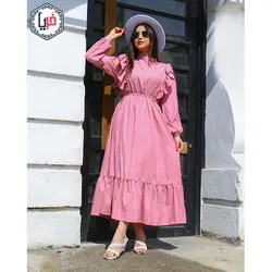 مانتو بلند پایین چین دار کد 1111