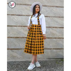 مانتو و سرهمی دامنی چهارخونه کد 1223