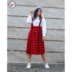 مانتو و سرهمی دامنی چهارخونه کد 1223