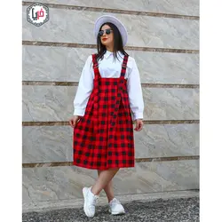 مانتو و سرهمی دامنی چهارخونه کد 1223