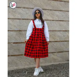 مانتو و سرهمی دامنی چهارخونه کد 1223