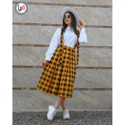 مانتو و سرهمی دامنی چهارخونه کد 1223