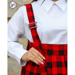 مانتو و سرهمی دامنی چهارخونه کد 1223