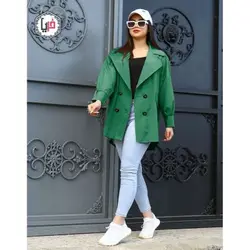 مانتو کتی چهاردکمه جیب دار کد 1166