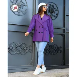 مانتو کتی چهاردکمه جیب دار کد 1166