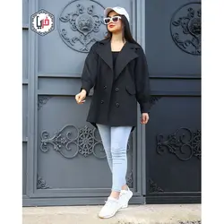 مانتو کتی چهاردکمه جیب دار کد 1166