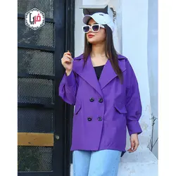 مانتو کتی چهاردکمه جیب دار کد 1166