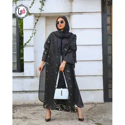 مانتو بلند یاخما مشکی کد 1162