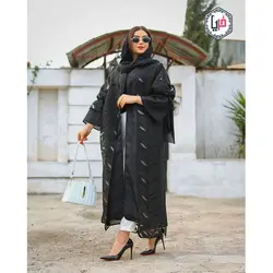 مانتو بلند یاخما مشکی کد 1162