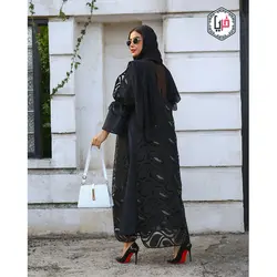مانتو بلند یاخما مشکی کد 1162