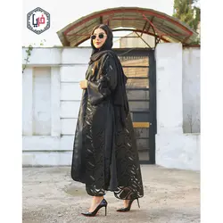 مانتو بلند یاخما مشکی کد 1162