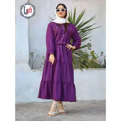 مانتو ماکسی سه چین جیب دار کد 1133