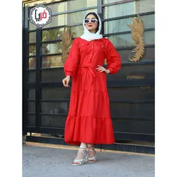 مانتو ماکسی سه چین جیب دار کد 1133