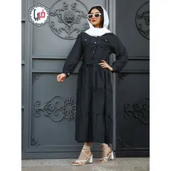 مانتو ماکسی سه چین جیب دار کد 1133