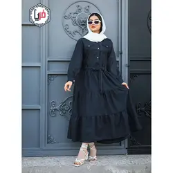 مانتو ماکسی سه چین جیب دار کد 1133