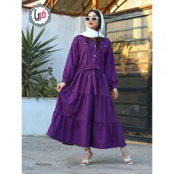 مانتو ماکسی سه چین جیب دار کد 1133