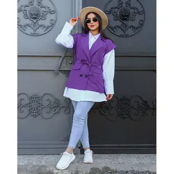 مانتو دوتیکه کتی بهاره کد 1157