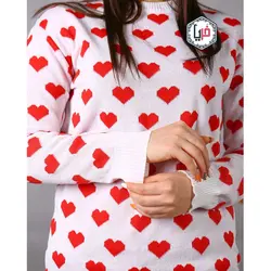 بافت یقه گردطرح قلبی کد 1052