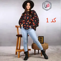 شومیز طرح دار کد 973