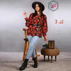 شومیز طرح دار کد 973