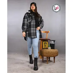 پالتوچهارخونه یقه خز کدمحصول 1037