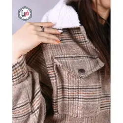 پالتوچهارخونه یقه خز کدمحصول 1037