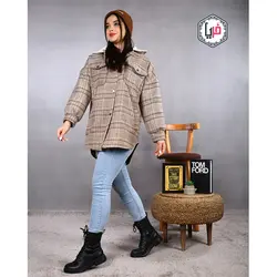 پالتوچهارخونه یقه خز کدمحصول 1037