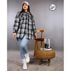 پالتوچهارخونه یقه خز کدمحصول 1037