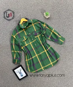 پالتو فوتر چهارخونه بالا جیب دار کد محصول 1035