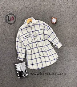 پالتو فوتر چهارخونه بالا جیب دار کد محصول 1036