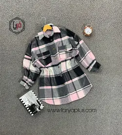 پالتو فوتر چهارخونه بالا جیب دار کد محصول 1036