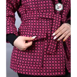 پالتو طرح دار دو جیب کد محصول 1023