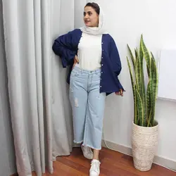 شلوار پایین ریش دار کد 752