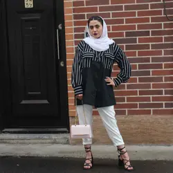 مانتو کتی راه راه کد 724