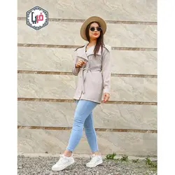 مانتو يقه دوبل راه راه كد 1250