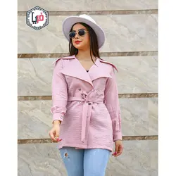 مانتو يقه دوبل راه راه كد 1250