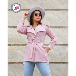 مانتو يقه دوبل راه راه كد 1250