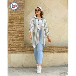 مانتو لنين راه راه بهاره كد 1280