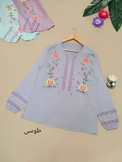 بلوز گل چاپی سنتی