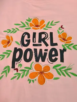 بلوز دورس گلدوزی Girl Power