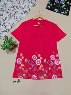 تیشرت گلدار پایین چاپی 