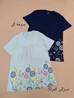 تیشرت گلدار پایین چاپی 