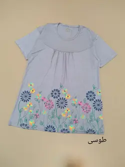 تیشرت گلدار پایین چاپی 