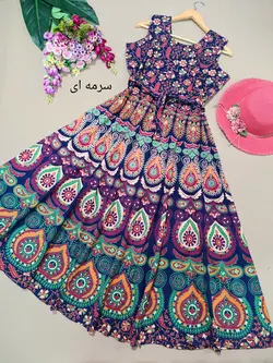 سارافون هندی طرح طاووسی