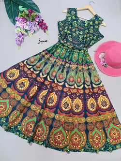 سارافون هندی طرح طاووسی