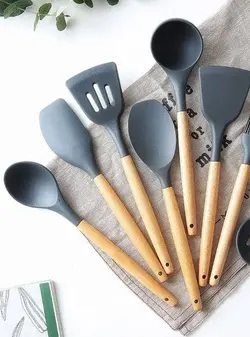 ست کفگیر بامبو سیلیکون - گالری قاب